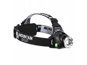 Ліхтар налобний Mountain Goat LED 350 lm акумуляторний, заднє червоне світло Black (P-5907739318336)