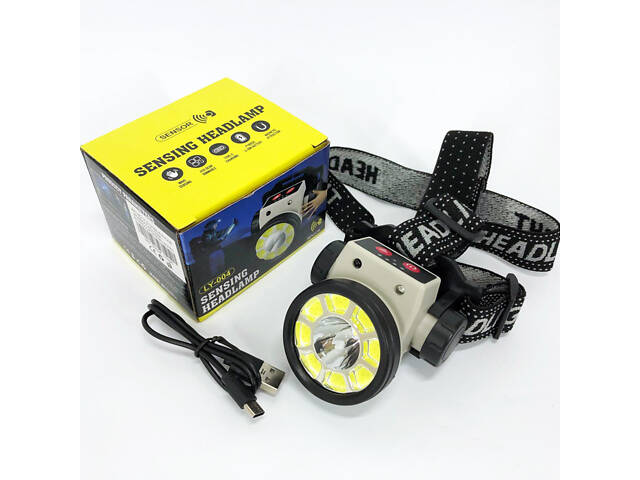 Ліхтар налобний PLD-LY004-XPE+COB, ліхтарик на голову для роботи, потужний світлодіодний ліхтарик на голову - Фото 2