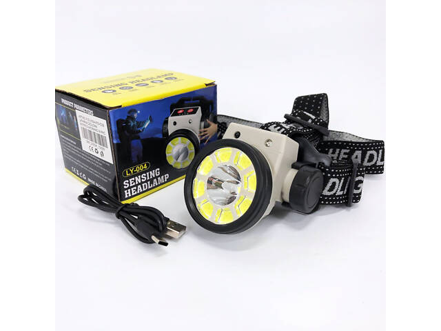 Ліхтар налобний PLD-LY004-XPE+COB, ліхтарик на голову для роботи, потужний світлодіодний ліхтарик на голову - Фото 8