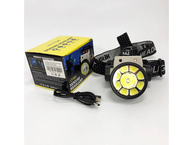 Ліхтар налобний PLD-LY004-XPE+COB, ліхтарик на голову для роботи, потужний світлодіодний ліхтарик на голову - Фото 10