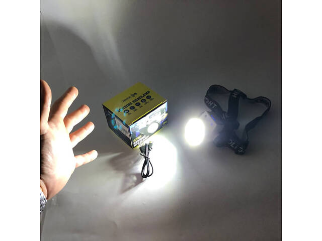 Ліхтар налобний PLD-LY004-XPE+COB, ліхтарик на голову для роботи, потужний світлодіодний ліхтарик на голову - Фото 12