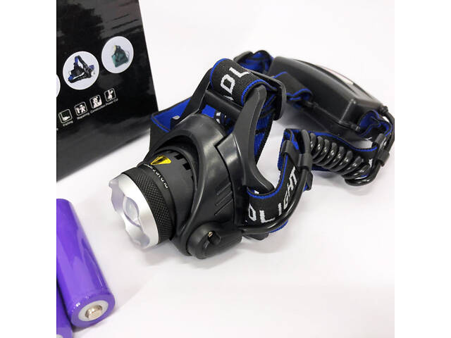 Ліхтар налобний PLD-V9-F-4XPE, Потужний акумуляторний ліхтарик, Водонепроникний ліхтарик - Фото 4