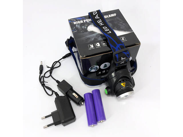 Ліхтар налобний PLD-V9-F-4XPE, Потужний акумуляторний ліхтарик, Водонепроникний ліхтарик - Фото 6