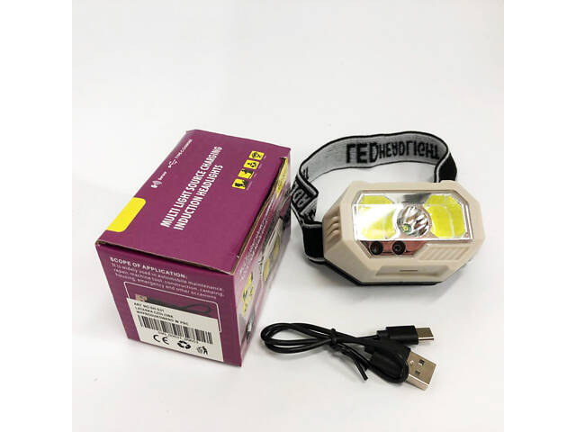 Ліхтар налобний SH-S31-XPE+COB(white+red), Ліхтар акумуляторний для риболовлі, Ліхтар для рятувальників - Фото 5