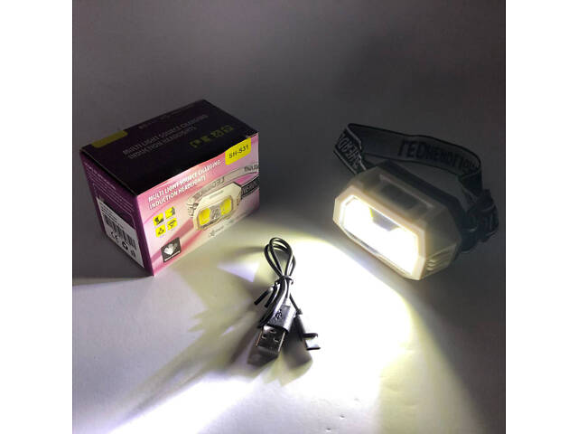 Ліхтар налобний SH-S31-XPE+COB(white+red), Ліхтар акумуляторний для риболовлі, Ліхтар для рятувальників - Фото 8