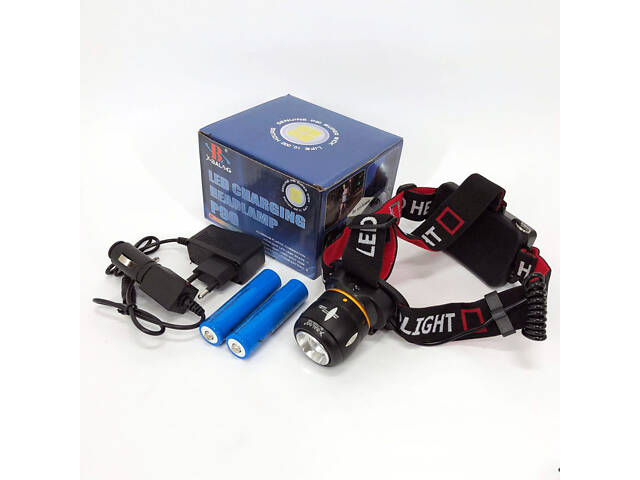 Ліхтар налобний світлодіодний водонепроникний з 2 акумуляторами Bailong BL-T06B-P90, головний ліхтарик - Фото 3