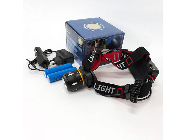 Ліхтар налобний світлодіодний водонепроникний з 2 акумуляторами Bailong BL-T06B-P90, головний ліхтарик - Фото 5