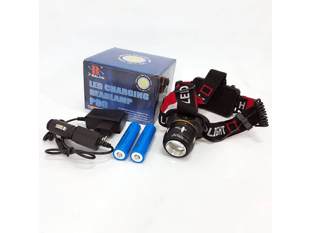 Ліхтар налобний світлодіодний водонепроникний з 2 акумуляторами Bailong BL-T06B-P90, головний ліхтарик - Фото 6