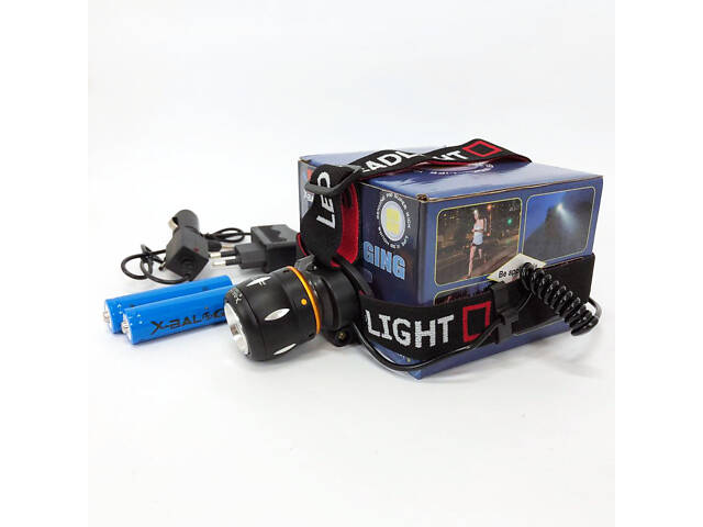 Ліхтар налобний світлодіодний водонепроникний з 2 акумуляторами Bailong BL-T06B-P90, головний ліхтарик - Фото 8