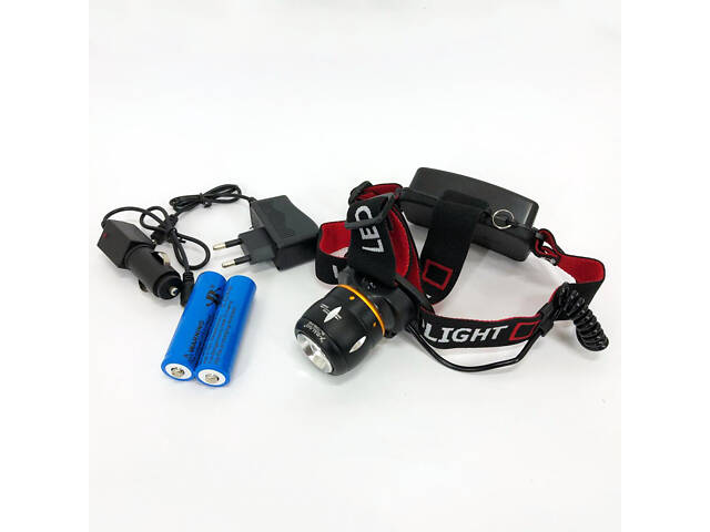 Ліхтар налобний світлодіодний водонепроникний з 2 акумуляторами Bailong BL-T06B-P90, головний ліхтарик - Фото 10