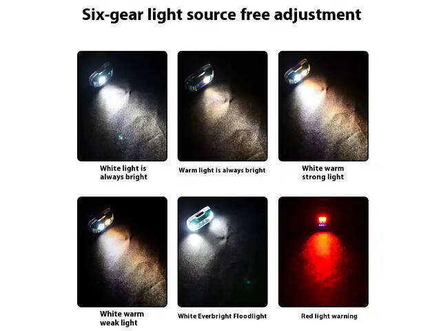Ліхтар налобний WH-0218-XPG(white+yellow)+SMD(red), Налобний ліхтар для туризму риболовлі та полювання - Фото 3