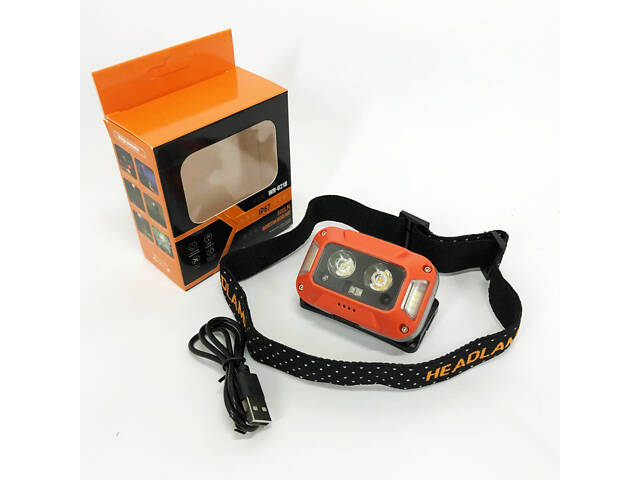 Ліхтар налобний WH-0218-XPG(white+yellow)+SMD(red), Налобний ліхтар для туризму риболовлі та полювання - Фото 6