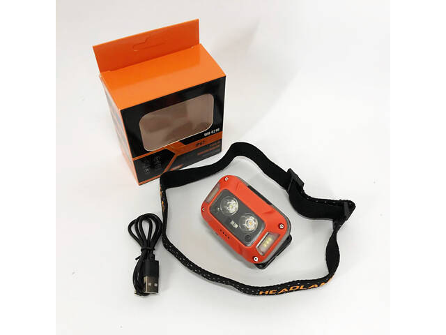 Ліхтар налобний WH-0218-XPG(white+yellow)+SMD(red), Налобний ліхтар для туризму риболовлі та полювання - Фото 10