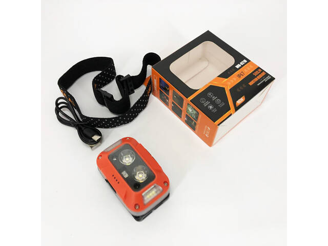 Ліхтар налобний WH-0218-XPG(white+yellow)+SMD(red), Налобний ліхтар для туризму риболовлі та полювання - Фото 12