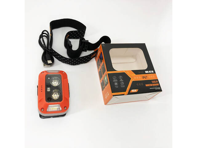 Ліхтар налобний WH-0218-XPG(white+yellow)+SMD(red), Налобний ліхтар для туризму риболовлі та полювання - Фото 13