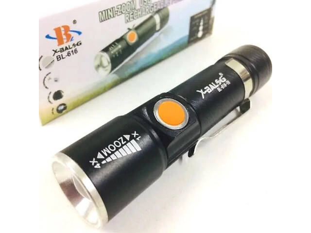 Ліхтар ручний акумуляторний тактичний X-Balog BL-616-T6 із зарядкою від павербанків із USB - Фото 4