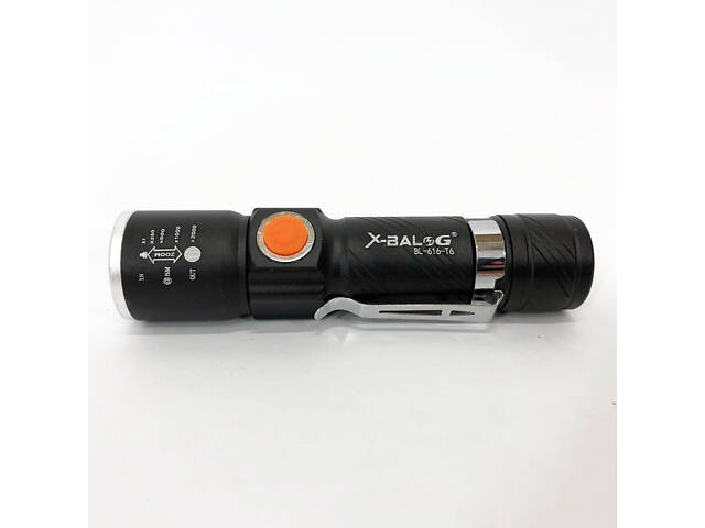 Ліхтар ручний акумуляторний тактичний X-Balog BL-616-T6 із зарядкою від павербанків із USB - Фото 12