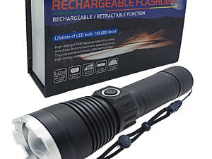 Ліхтарик ручний Bailong BL-A75-P50 zoom Type-C 18650 3xAAA 5 режимів Чорний (1736177641)