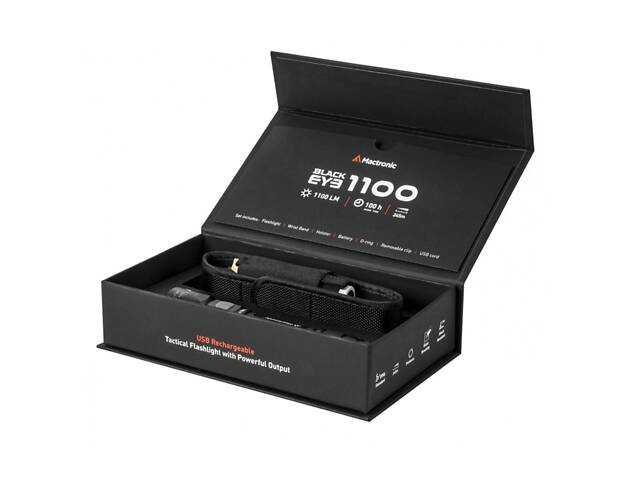Фонарь тактический Mactronic Black Eye 1100 (1100 Lm) Recharg Type-C (THH0048) - Фото 4