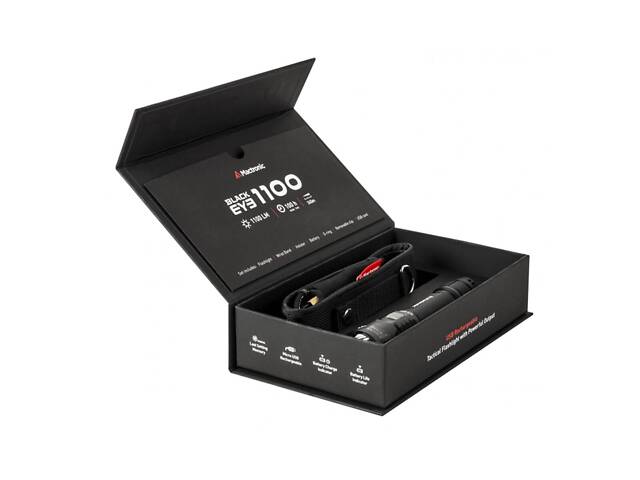 Фонарь тактический Mactronic Black Eye 1100 (1100 Lm) Recharg Type-C (THH0048) - Фото 5