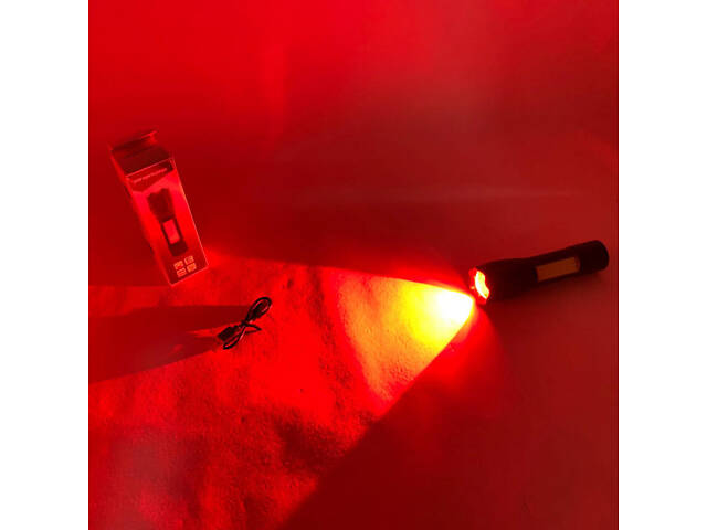 Ліхтар W601-XPE(red)+COB(white) - Фото 2