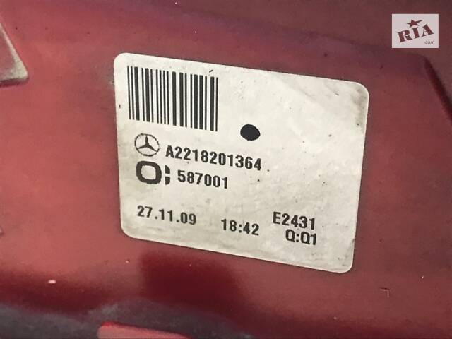 Фонарь задний левый Mercedes W221 2005-2009-2013 A2218200564 - Фото 8