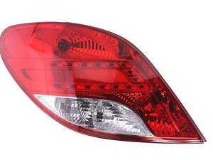 Фонарь задний левый Peugeot 207 09-12 хэтчбек (TYC) 3/5 дверей, LED, 6350HQ