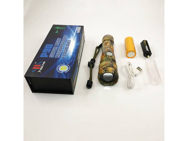 Ліхтарик ручний тактичний Bailong BL-P512M-P90, Тактичний ліхтар, Сильний ліхтарик, Лід ліхтар ручний - Фото 4