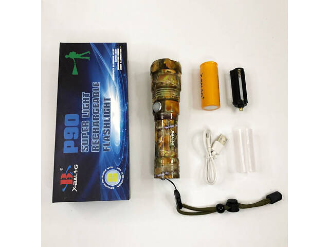 Ліхтарик ручний тактичний Bailong BL-P512M-P90, Тактичний ліхтар, Сильний ліхтарик, Лід ліхтар ручний - Фото 5