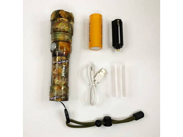 Ліхтарик ручний тактичний Bailong BL-P512M-P90, Тактичний ліхтар, Сильний ліхтарик, Лід ліхтар ручний - Фото 6