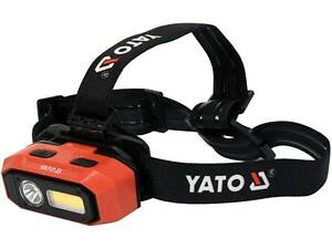 Ліхтарик COB-діодний налобний YATO; живлення від Li-Ion акумулят 3,7 В 2200 мАгод, 800 Lm, з датчиком руху.