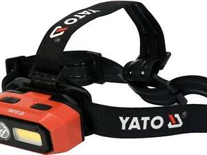 Фонарик COB-диодний налобный YATO; живл. вид Li-Ion акумулят 3,7 В 2200 мАгод, 800 Lm, з датчиком руху