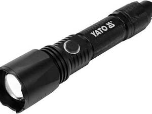 Ліхтарик світлодіодний акумуляторний YATO Li-Ion 3.7 В, 2200 mAh, 5 режимів, 900 Lm, Зарядний USB пристрій.