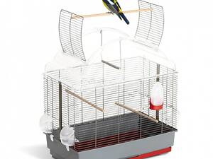 Клітка для птахів Fop Olga, сіра, 59х36х66 см