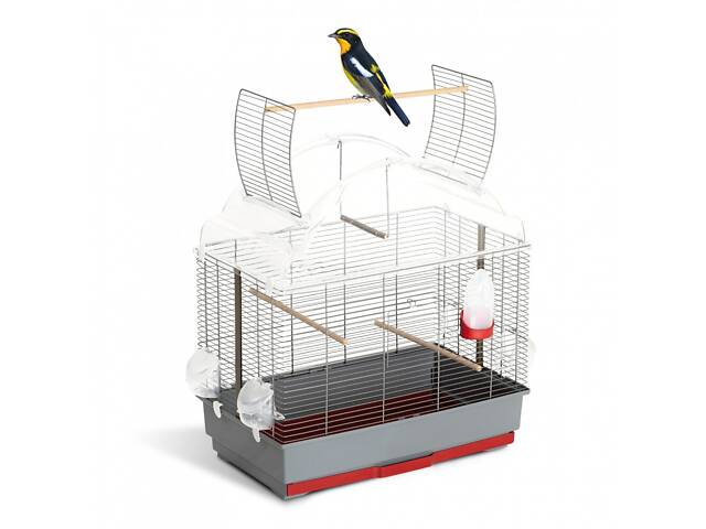 Клітка для птахів Fop Olga, сіра, 59х36х66 см - Фото 1