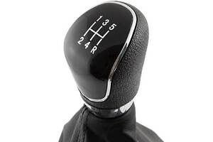 Ford Fiesta Mk7 08-13 ручка переключения передач черный + чехол с хромированной рамкой 5 передач, арт.