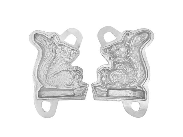 Форма алюминиевая 'Белочка с орешком' для выпечки праздничного цельного кекса 27х17х9 см