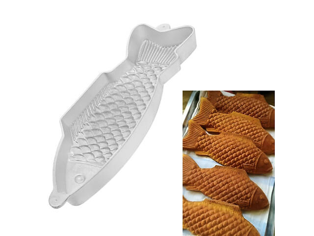 Форма алюминиевая кулинарная 'Рыба' для приготовления выпечки, заливного, холодца и желе