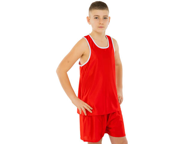 Форма боксерская детская SP-Sport BO-1652 L 150-160 см Красный - Фото 1