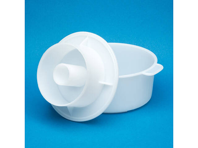 Форма для изготовления твердого и мягкого сыра с поршнем Ø 16 см на 1.5 кг сыра