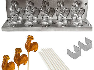 Форма для приготування карамелі льодяників та цукерок «Півники» з паличками