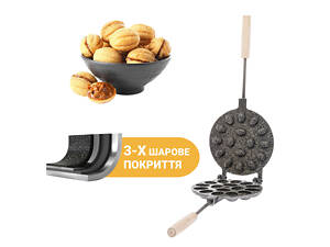 Форма для выпечки орешков орешница с антипригарным гранитным покрытием на 16 орехов