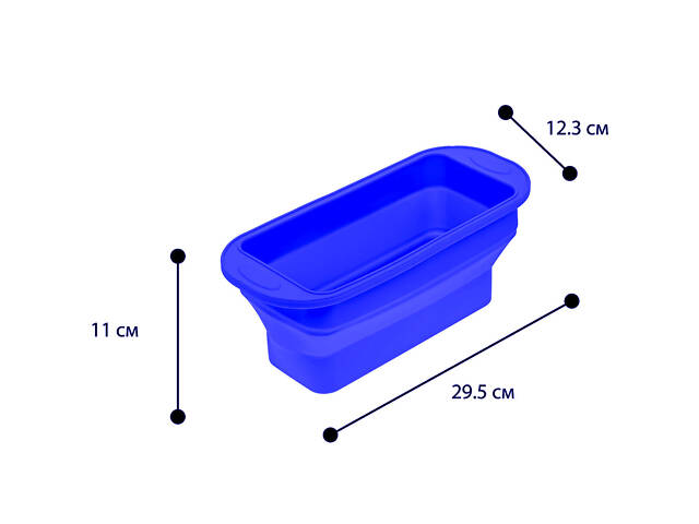 Форма для випікання хліба силіконова 29.5х12.3х11 см - Фото 4