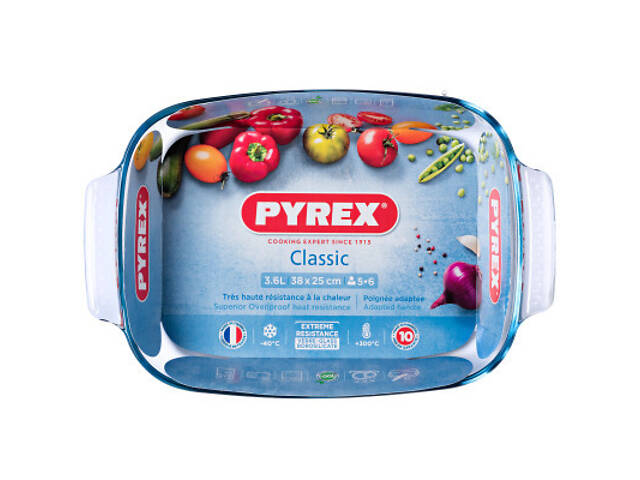 Форма для випічки Pyrex Classic прямокутна 38 х 25 х 6,5 см 3.6 л (232B000/8046) - Фото 4