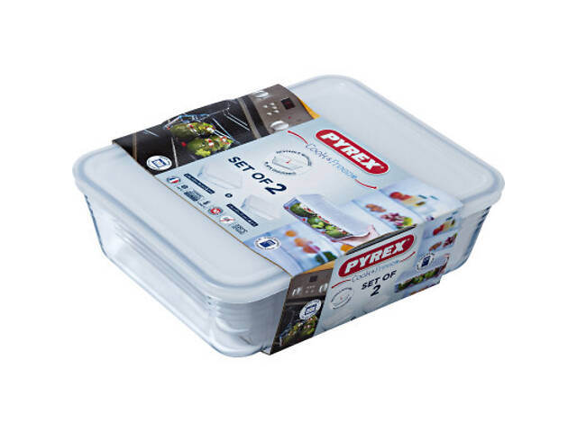Форма для выпечки Pyrex CookFreez прямокутна набір 2 шт (912S951/7646) - Фото 3