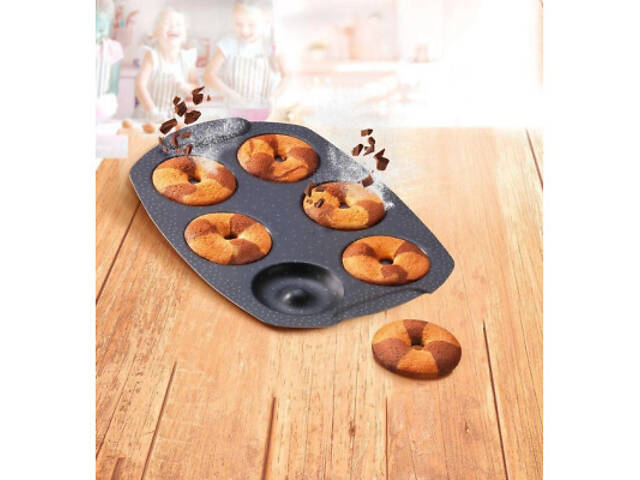 Форма для выпечки Tefal PerfectBake, 6 форм, квадратний, 21х29см, алюміній, коричневий (J5734602) - Фото 2