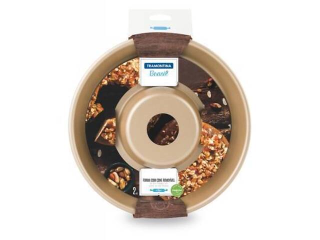 Форма для випічки Tramontina Brasil у вигляді кільця з бортом 24 x 24 x 5.8 см 1.5 л (20060/724) - Фото 2