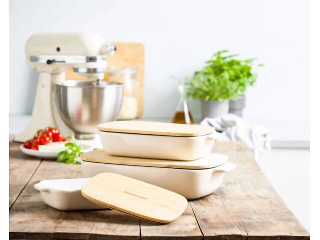 Форма для запікання з кришкою KitchenAid СС006105-001 6,5 х15, 5х26 см 0.9 л кремова - Фото 7