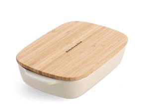 Форма для запікання з кришкою KitchenAid СС006107-001 7,5 х19, 5х32, 8 см 1.9 л кремова