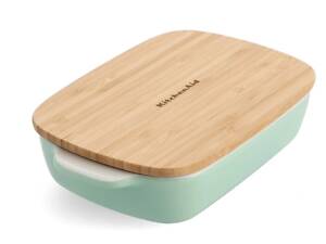 Форма для запікання з кришкою KitchenAid СС007425-001 7,5х19,5х32,8 см 1.9 л фісташкова.